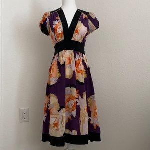 Silk Floral Corey Lynn Calter Midi Dress size 4